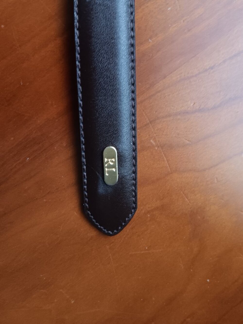Ralph Lauren Pre-Loved Brown Leather 1-inch Belt Size Medium
